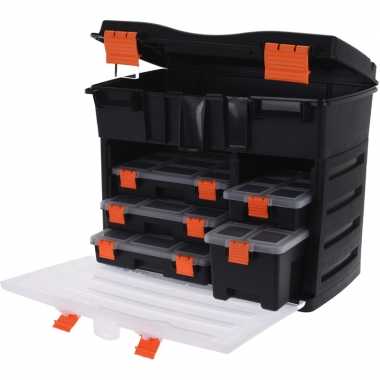 Gereedschapskist/koffer met bakjes 31 x 52 x 41 cm