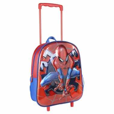 Marvel spiderman trolley/reiskoffer rugtas voor kinderen