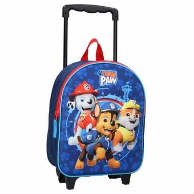 Paw patrol handbagage reiskoffer/trolley 32 cm voor kinderen