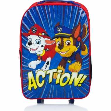 Paw patrol handbagage reiskoffer/trolley 42 cm voor kinderen
