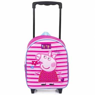 Peppa pig 3d handbagage reiskoffer trolley 31 cm voor kinderen