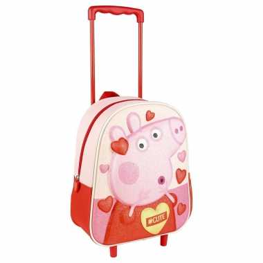 Peppa pig big trolley reiskoffer rugtas voor kinderen