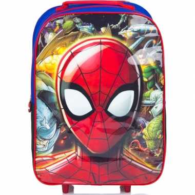Spiderman handbagage reiskoffer trolley 42 cm voor kinderen