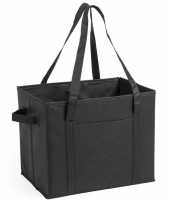 3x stuks auto kofferbak kasten organizer tassen zwart vouwbaar 34 x 28 x 25 cm