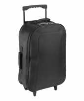 Handbagage reiskoffer trolley zwart 46 cm
