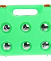 Jeu de boules set in groene kunststof koffer