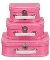 Kinderkoffertje roze 16 cm