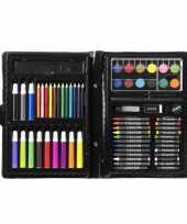 Kleurkoffer tekenkoffer 68 delig voor kinderen