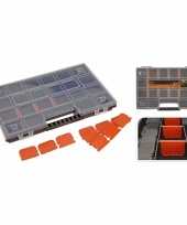 Opbergboxen sorteerboxen zwart oranje 39 cm